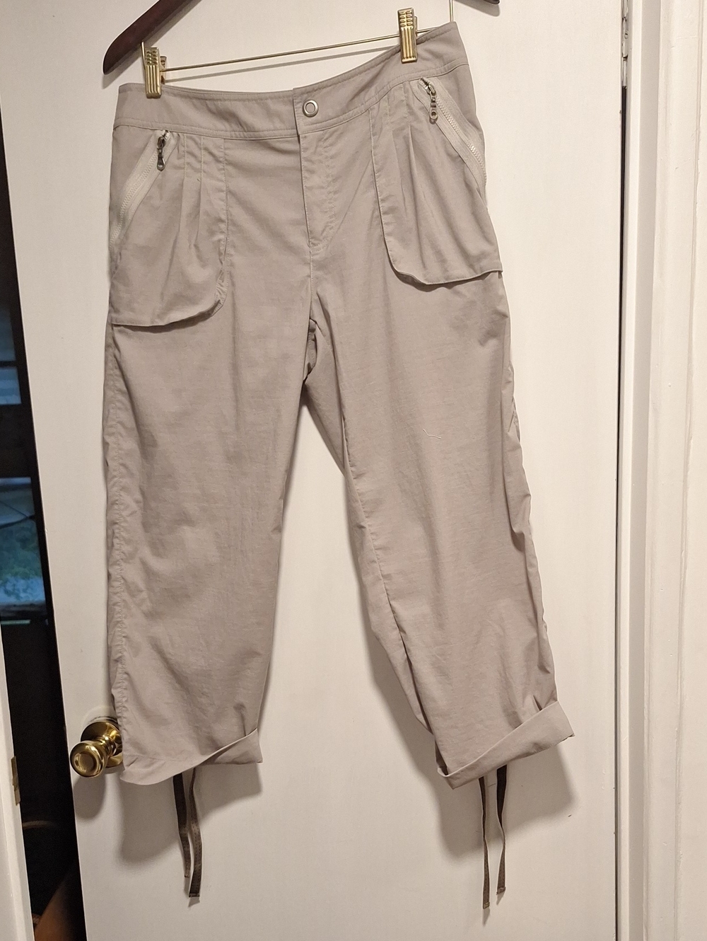 Title Nine Light Taupe Utility Bermuda Shorts